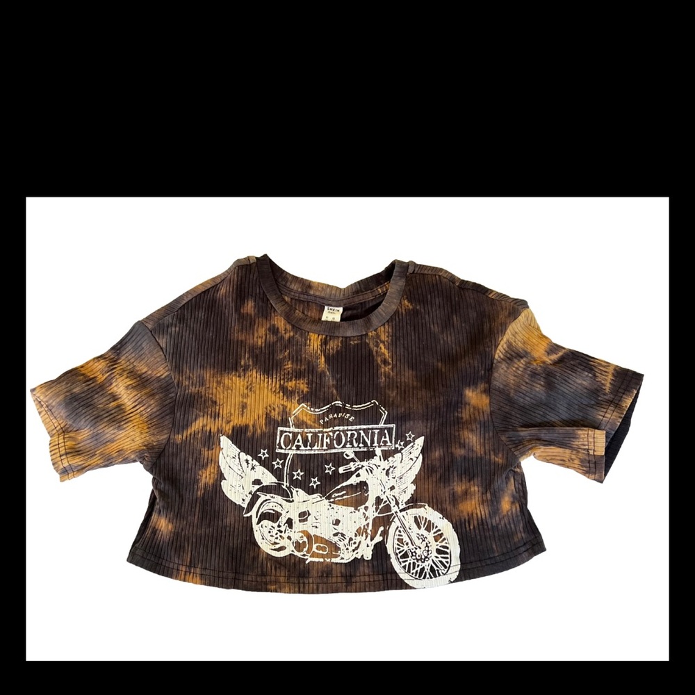 SHEIN Youth Girls Size 8-9y Black Athletic Sport Crop Top Shirt